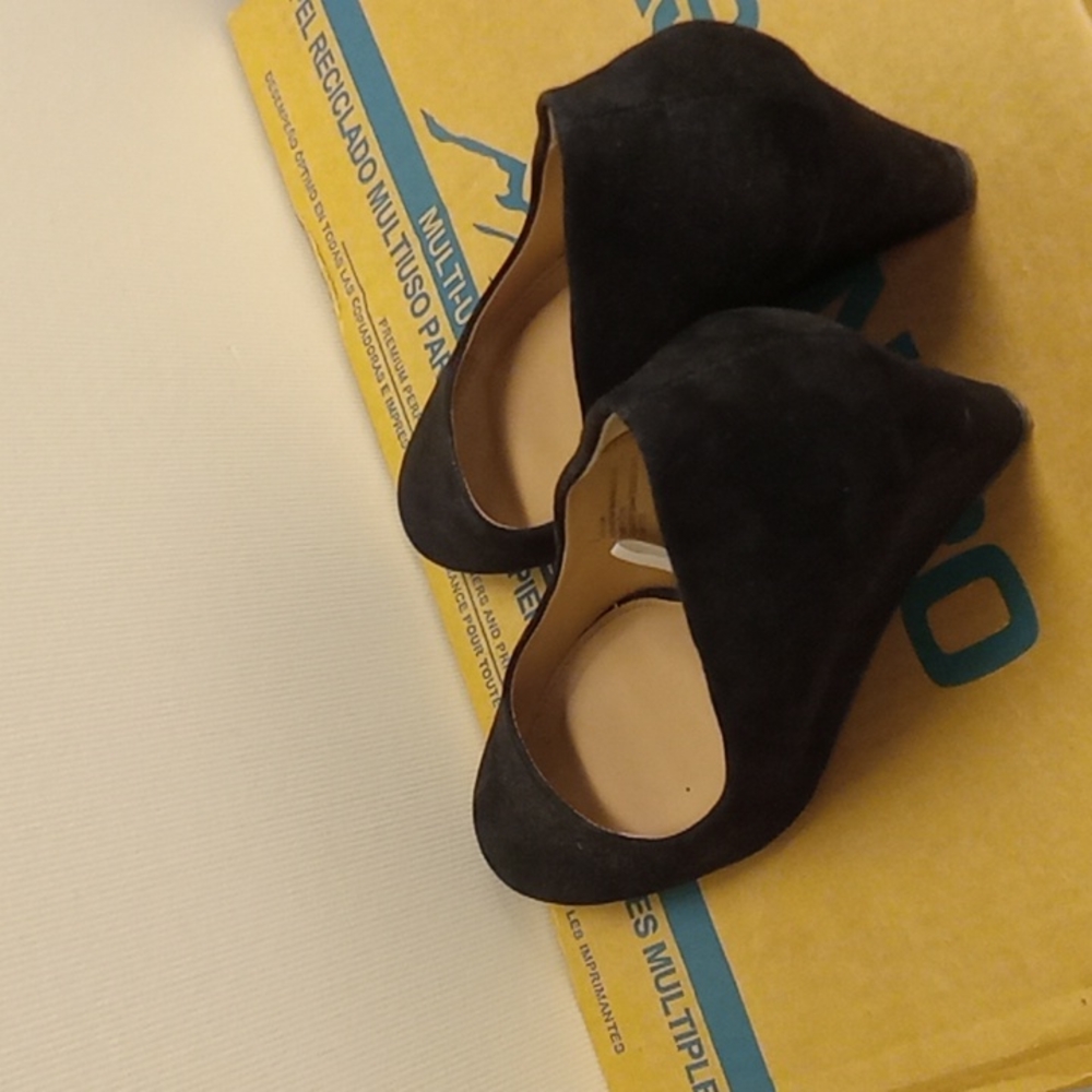 Black Suede Dress Wedges